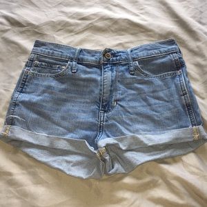 High waisted Hollister jean shorts
